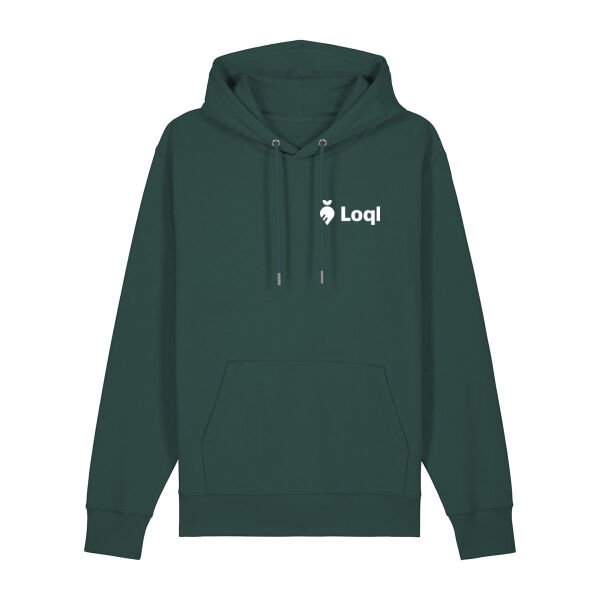 Loql Hoodie Glazed Green - White Miniaturansicht