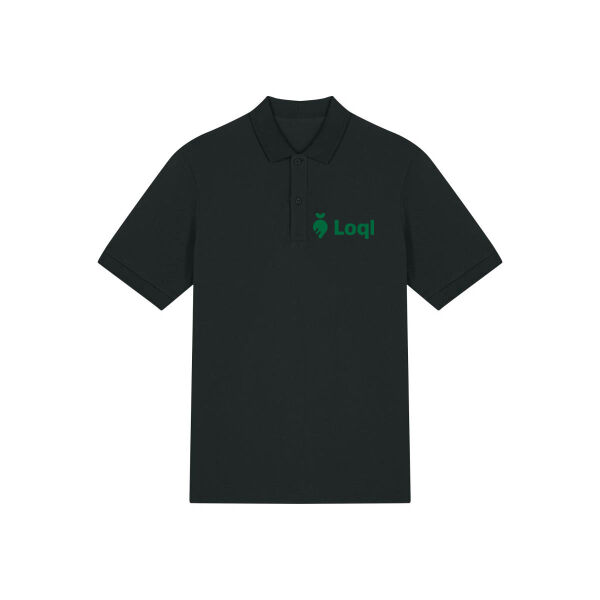 Loql Poloshirt Black - Green Miniaturansicht